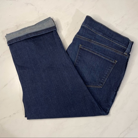 NYDJ Marilyn Crop Bezel Lift X Tuck Dark Wash Jeans - Picture 9 of 9